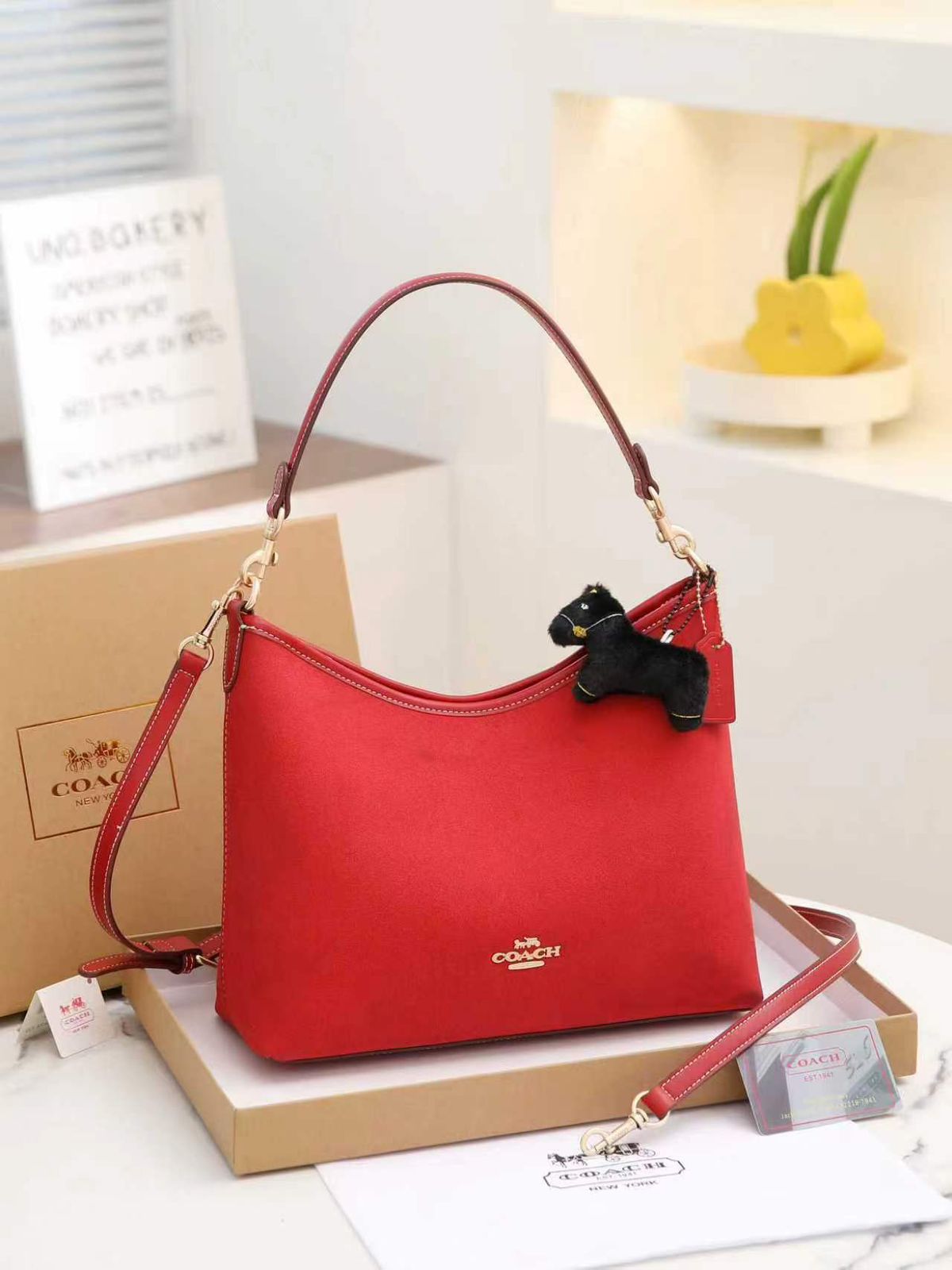 NWT Coach Red Pebbled Leather Hobo – Versatile & Iconic