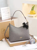 Coach Suede Slouchy Hobo in Slate Gray – Timeless & Chic