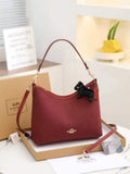 Coach Suede Hobo in Merlot – Rich Burgundy with Gold Accents – NIB