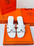 Hermès Oran Sandals – Pristine White Epsom Leather