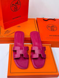 Hermès Oran Sandals – Vibrant Ruby Red Epsom