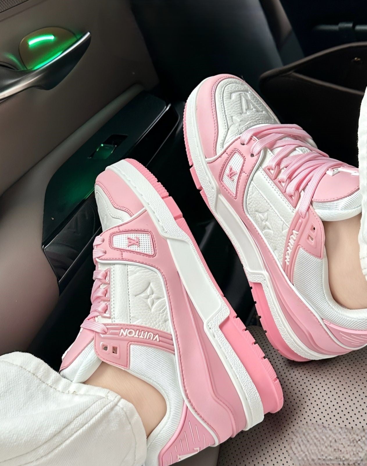 LV Trainer Sneaker | Bubblegum Pink & White Monogram