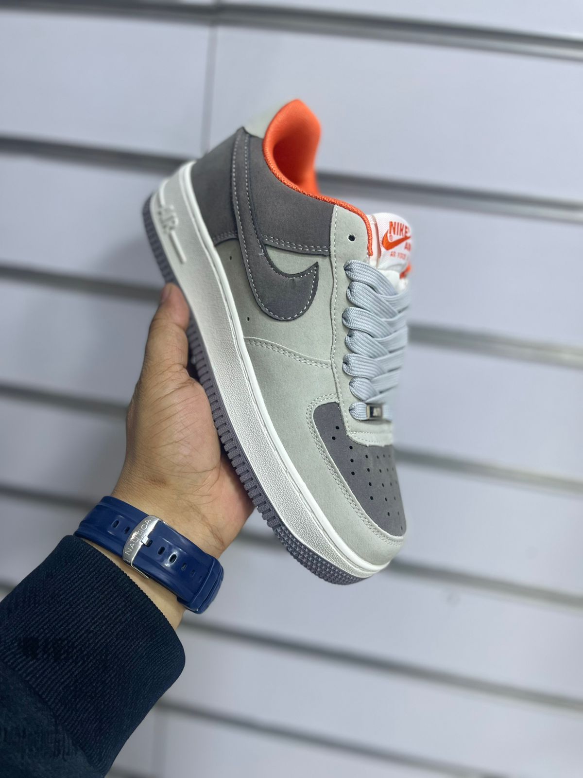 Nike Air Force 1 Low - Grey Gradient / Orange Accents