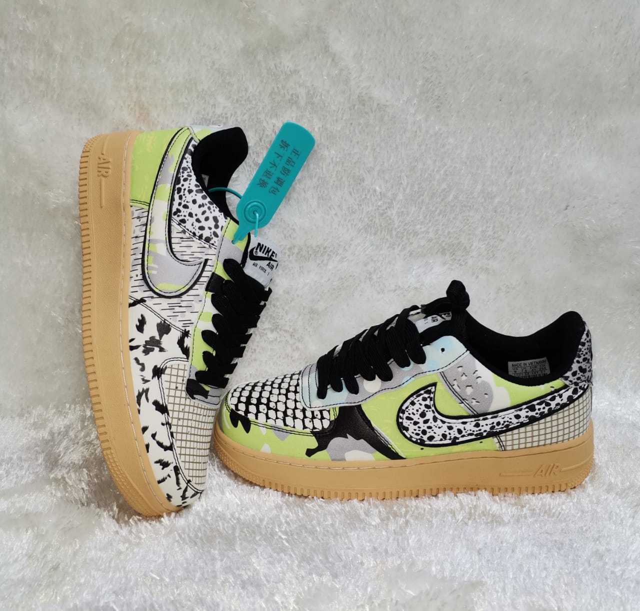 Nike Air Force 1 Low "Multi-Print" – Custom Safari Edition