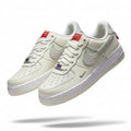 Title: Nike Air Force 1 Low – Cream, Crimson & Textured Silver 💖