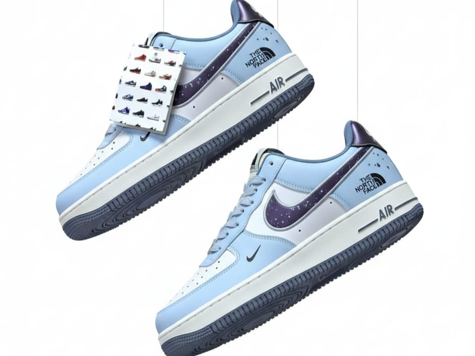 Nike Air Force 1 Low x The North Face – Galaxy Blue Edition 🌌