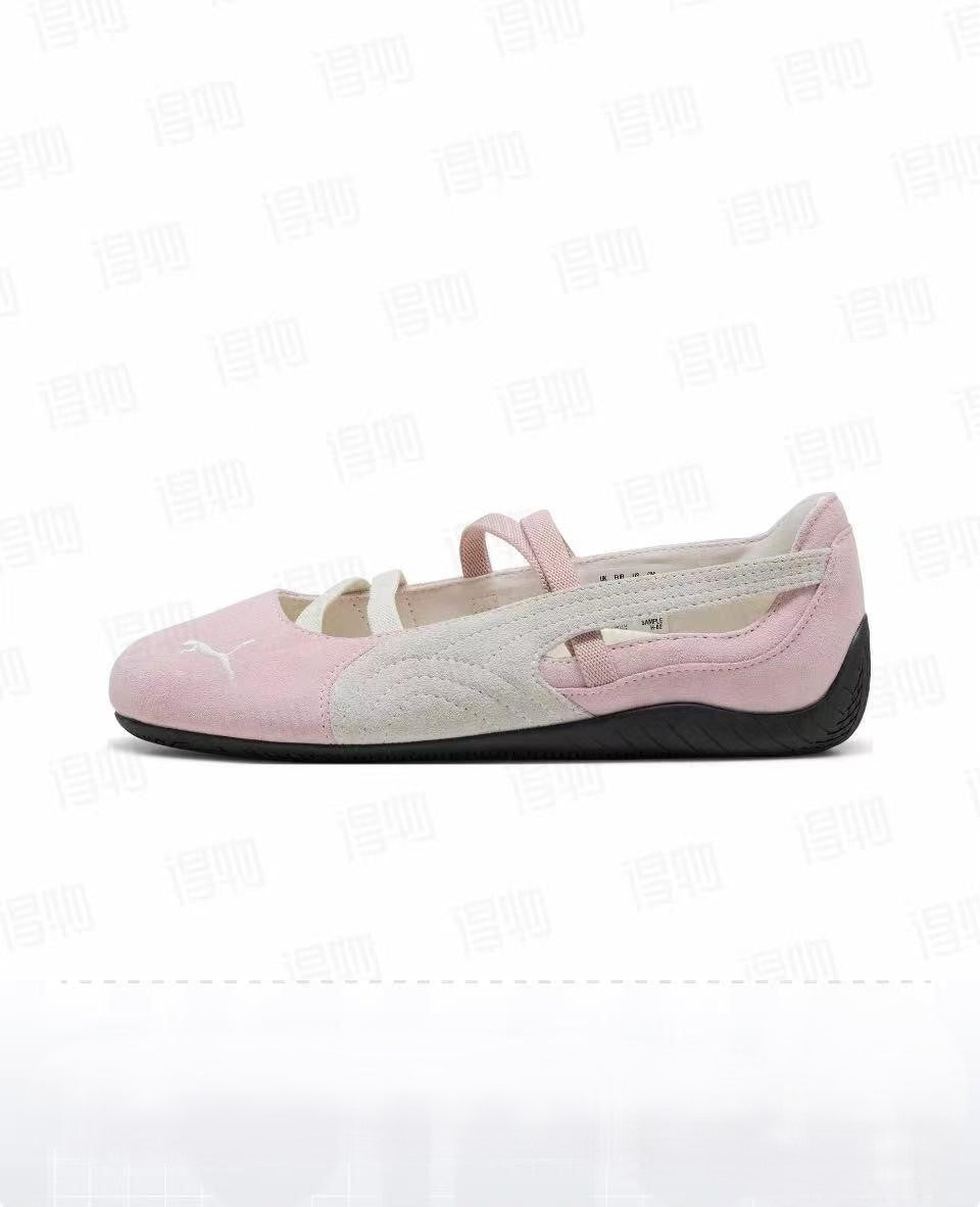Puma Ballet Mary Jane Flats - Pastel Pink & White | Coquette Aesthetic