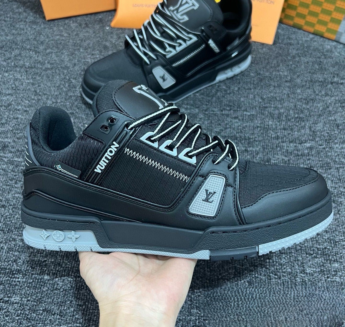 Louis Vuitton Maxi Trainer – Black / Grey Mixed Materials