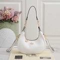 Coach Small Crescent Shoulder Bag – Chalk White Pebbled Leather