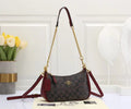 Coach Small Shoulder Bag – Dark Brown Signature Canvas & Wine Leather