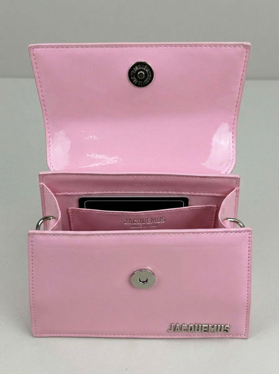 Jacquemus Le Chiquito Noeud – Glossy Patent Pink