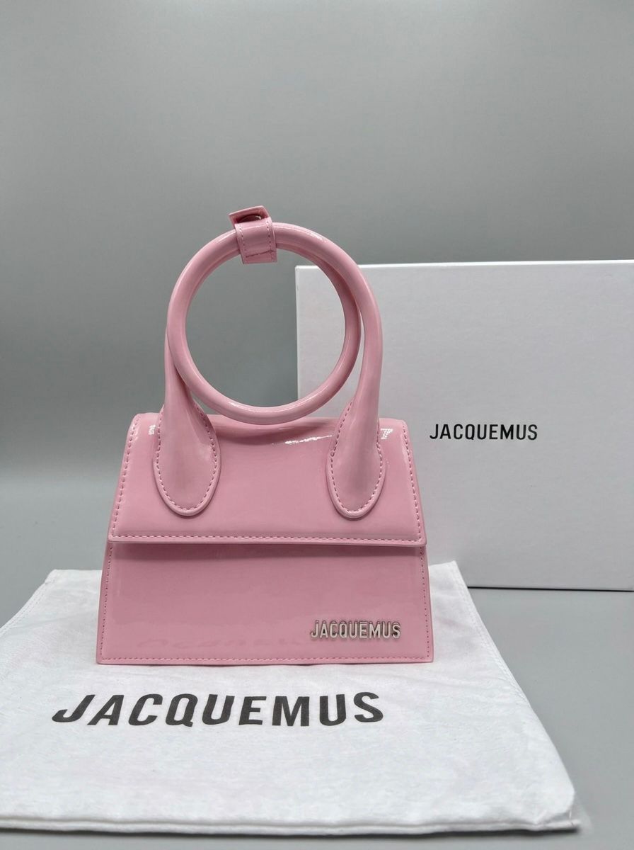 Jacquemus Le Chiquito Noeud – Glossy Patent Pink