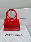 Jacquemus Le Chiquito Noeud – Glossy Patent Red
