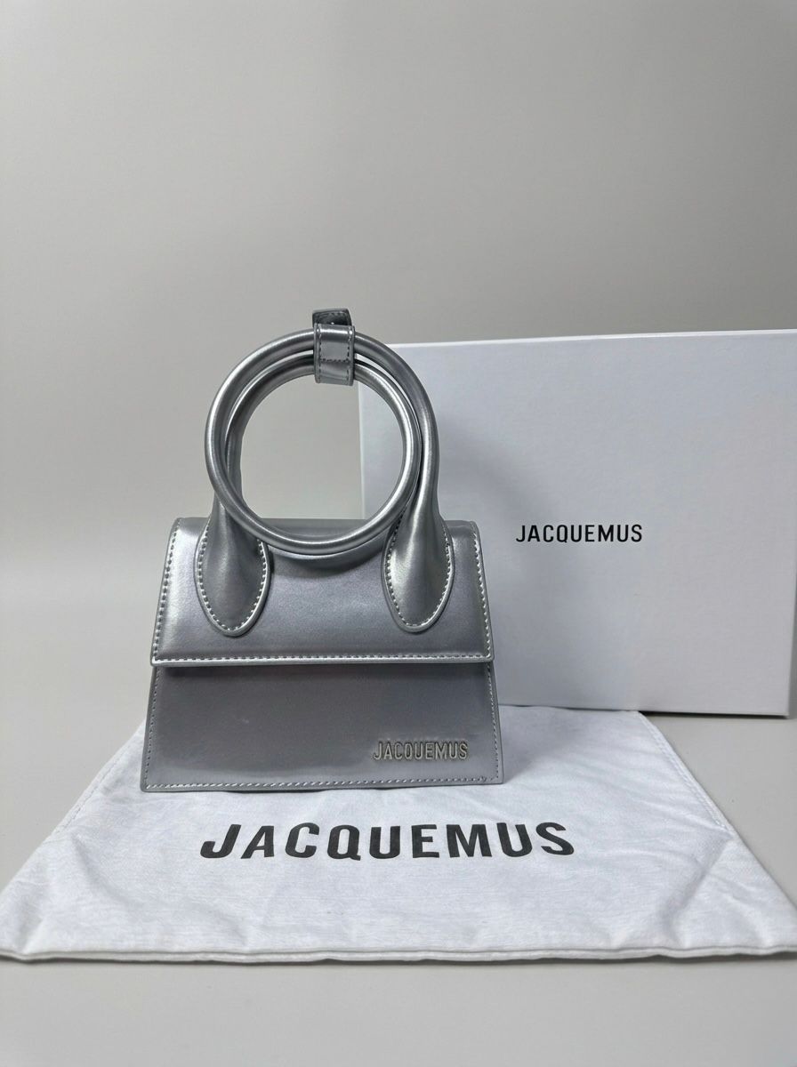 Jacquemus Le Chiquito Noeud – Radiant Metallic Silver